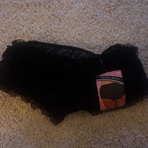 Black Ruffled Women's Shorts